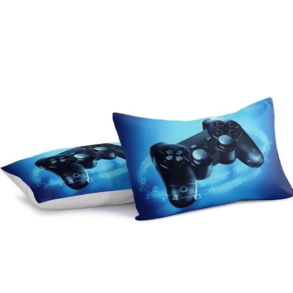3 Pcs Full Size Bedding Set, Gaming Comforter Pillow Case Set for Boys Teens NIB